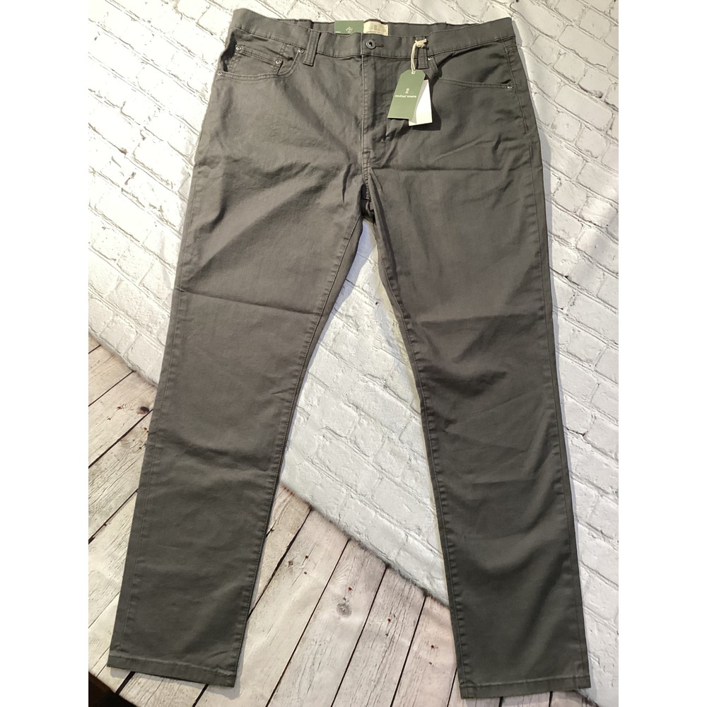 Mutual Weave Mens Slim Fit Pants Charcoal Gray 38x32 NWT